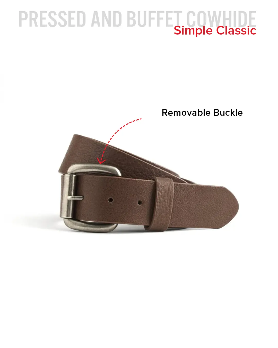 Leather Belt 1 1/2" - Image 3