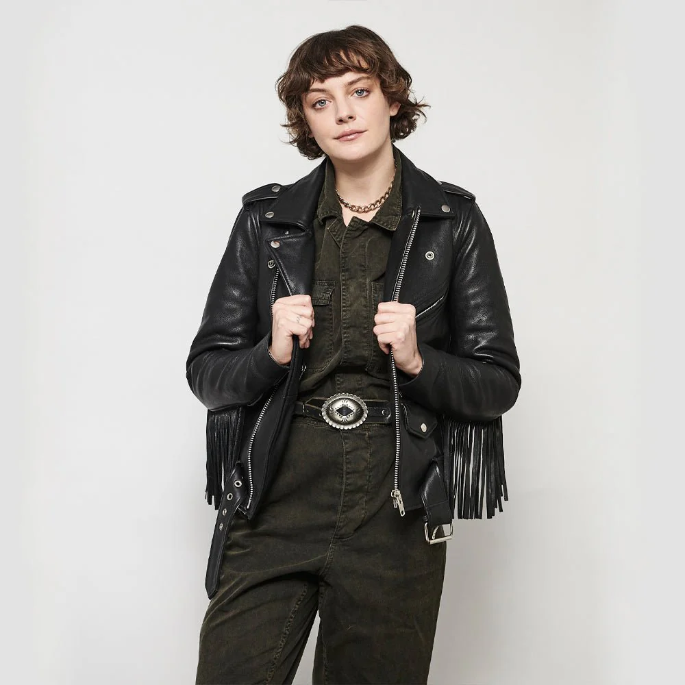 Lesley - Women's Motorcycle Leather Jacket - BHBR - Image 8