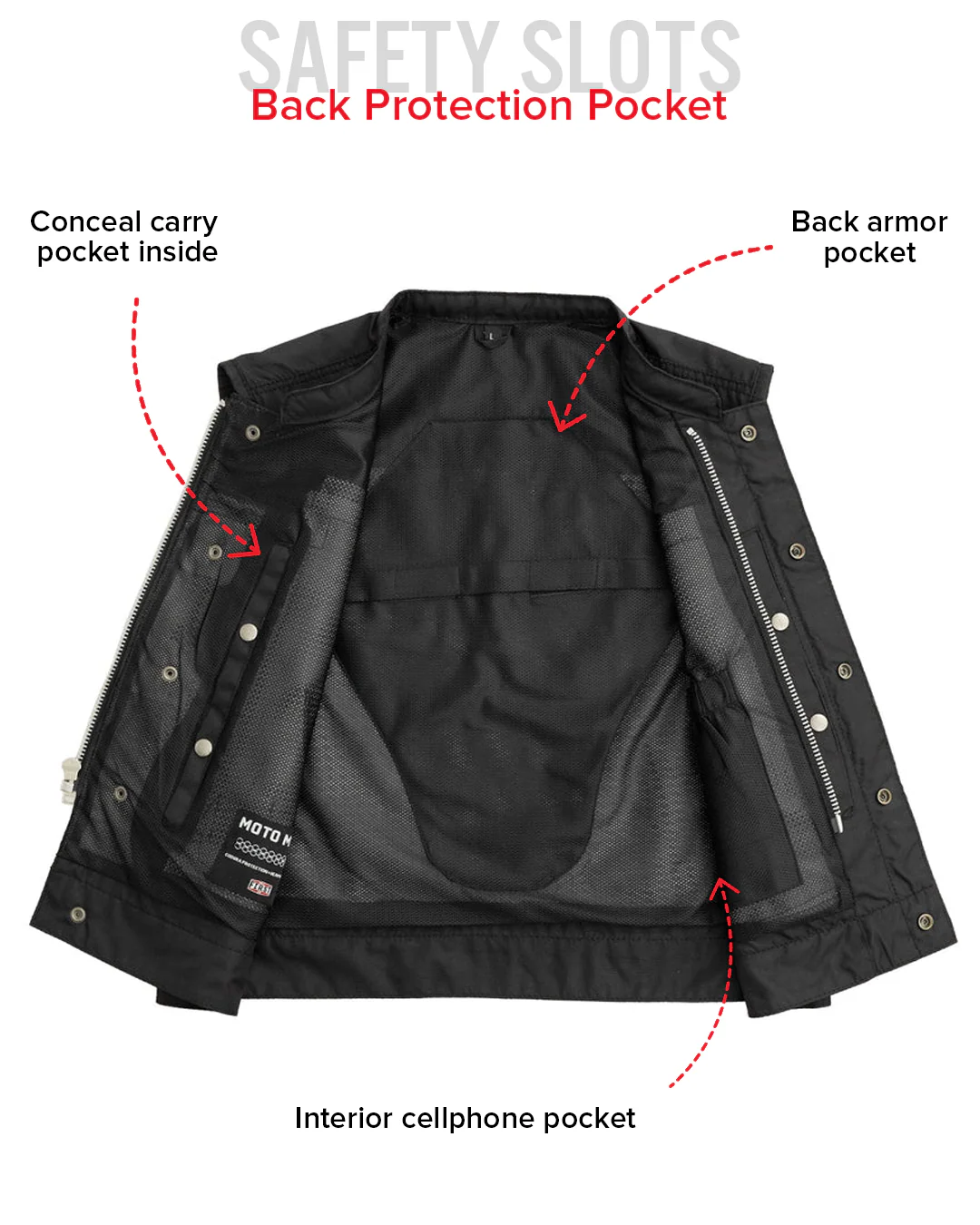 Lowrider Moto Mesh Men's Motorcycle Vest - Image 40