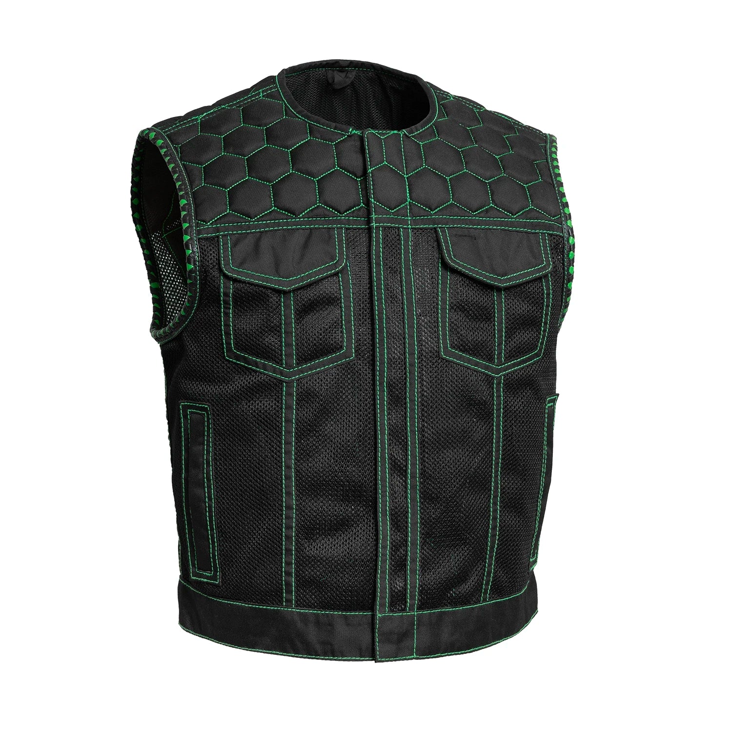 Lowside Hornet Moto Mesh Men's Club Style Vest - Image 13