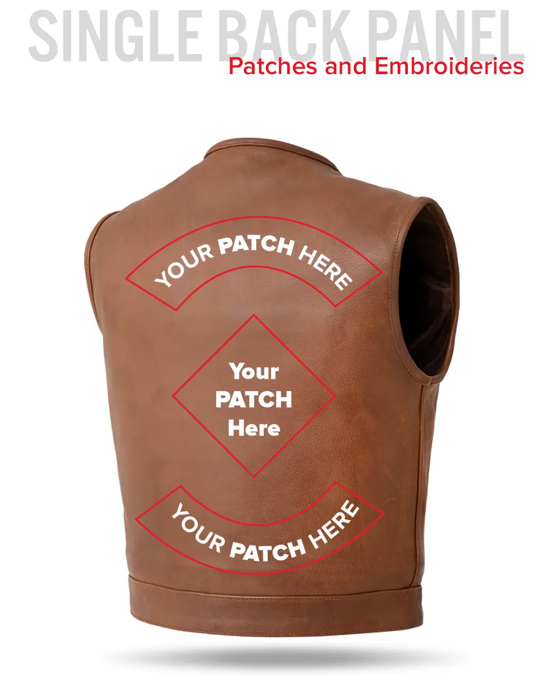 Lowside Men's Motorcycle Leather Vest - Image 16