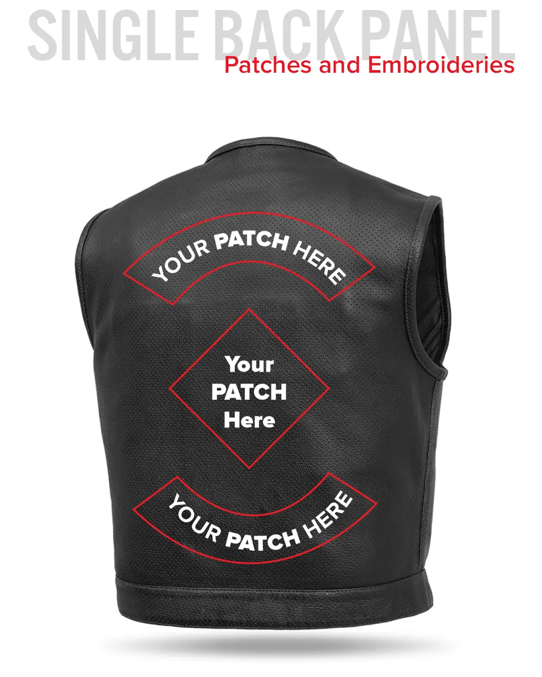 Lowside Men's Perforated Motorcycle Leather Vest - Image 34