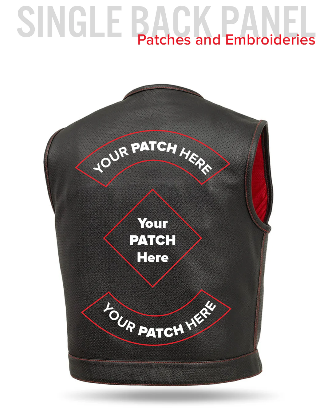 Lowside Men's Perforated Motorcycle Leather Vest - Image 35