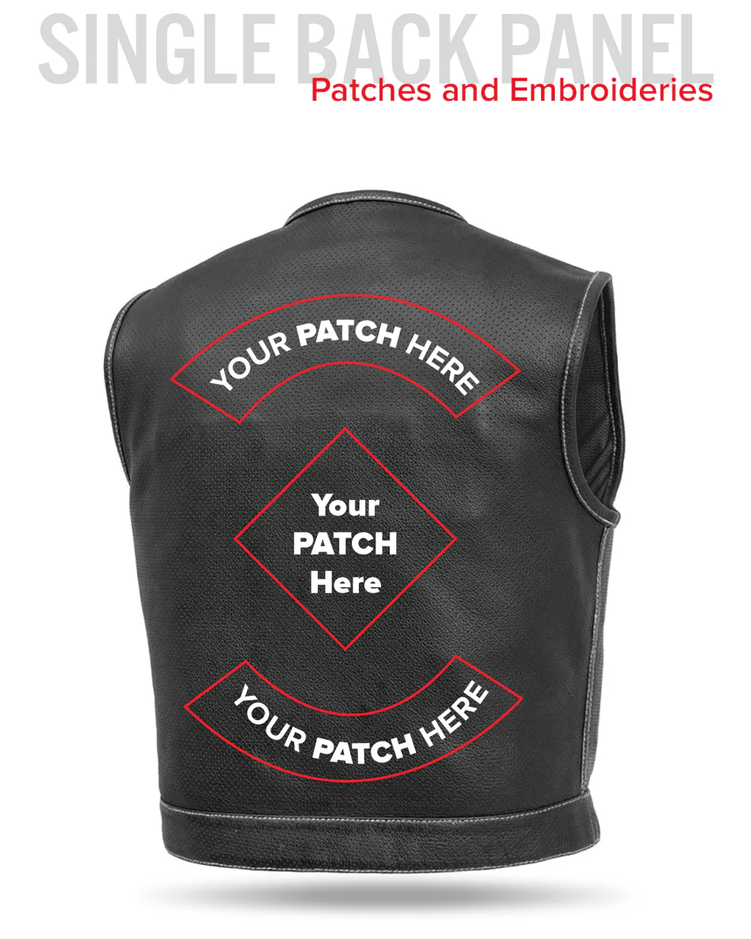 Lowside Men's Perforated Motorcycle Leather Vest - Image 36