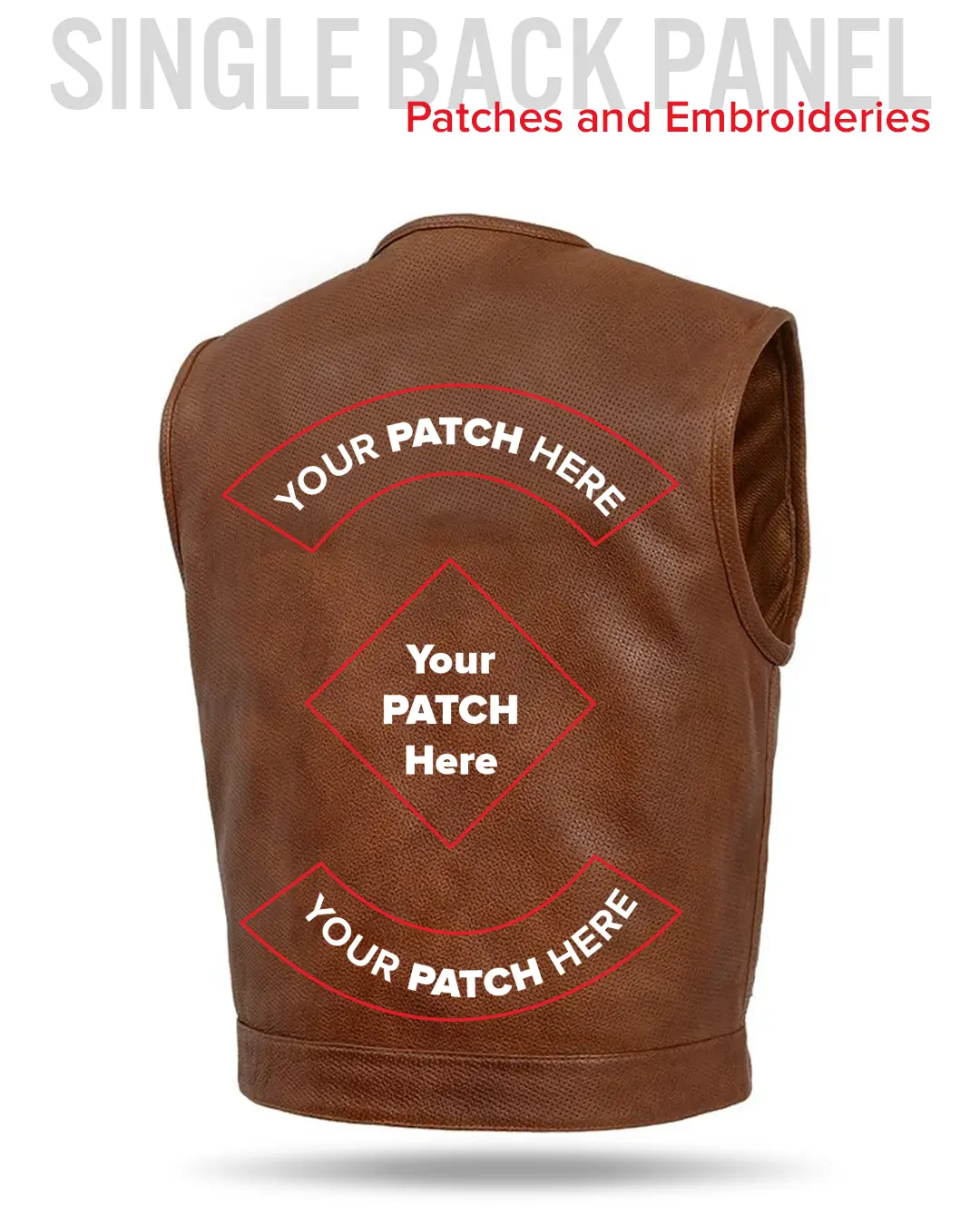 Lowside Men's Perforated Motorcycle Leather Vest - Image 38