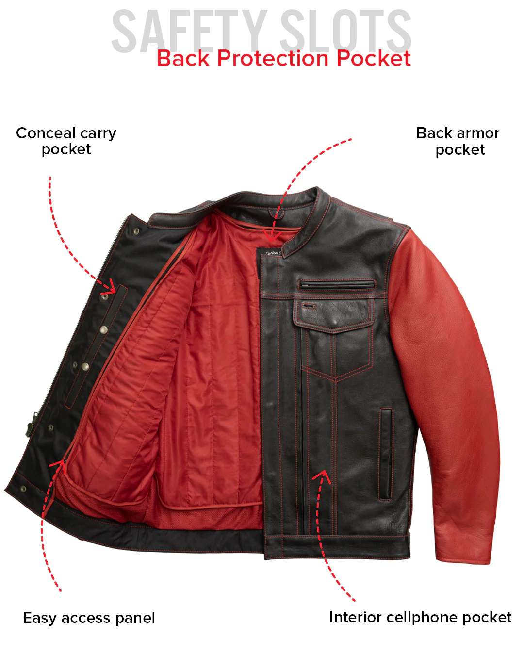 Vincent Men's Cafe Style Leather Jacket - Image 17