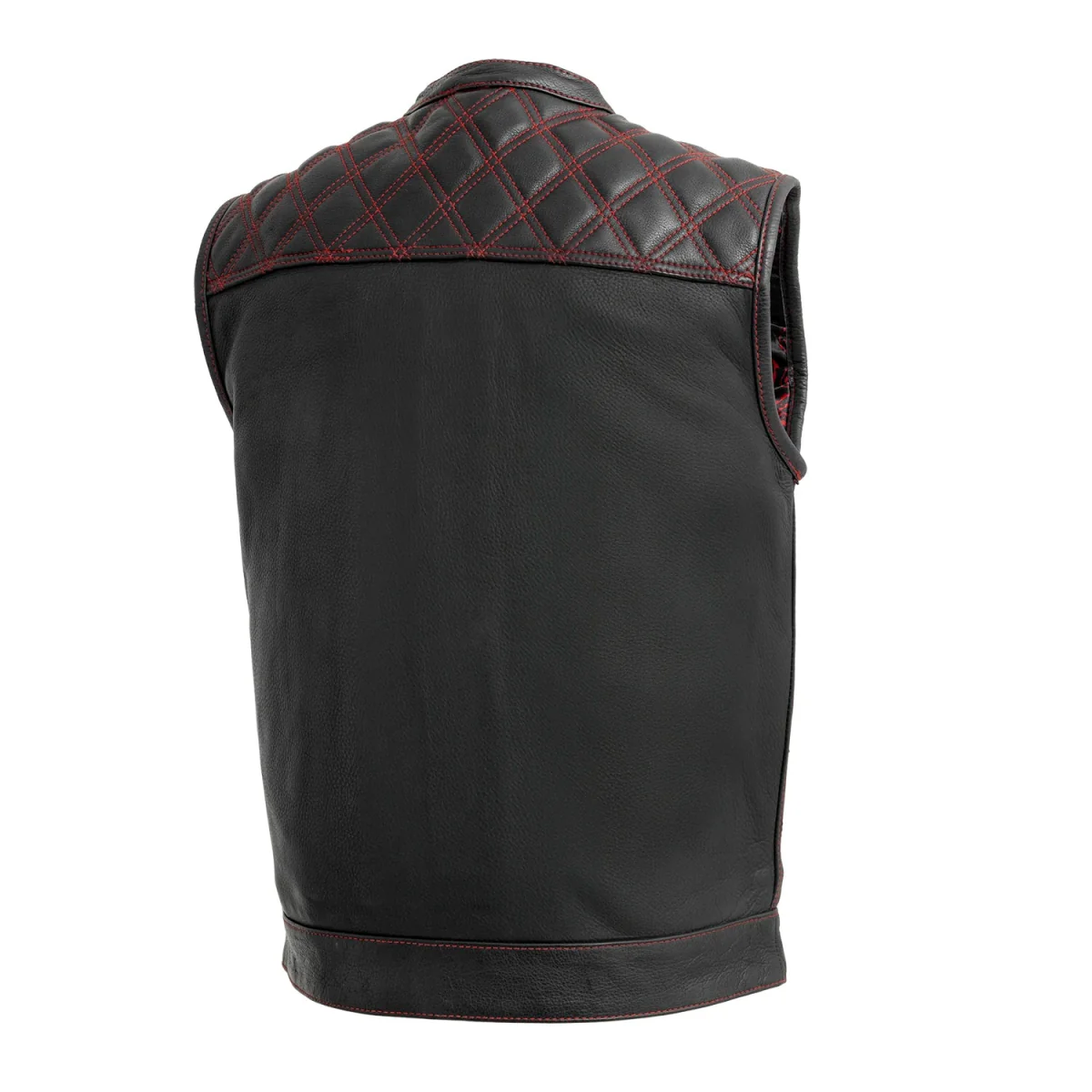 Downside Men's Motorcycle Leather Vest - Image 17