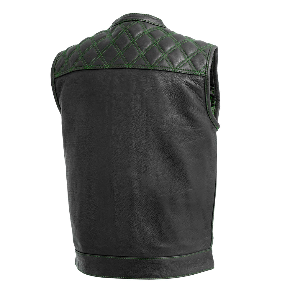 Downside Men's Motorcycle Leather Vest - Image 23