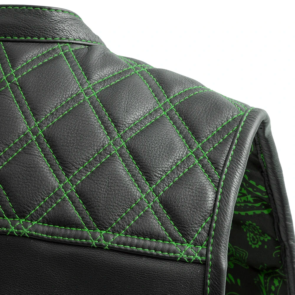 Downside Men's Motorcycle Leather Vest - Image 24