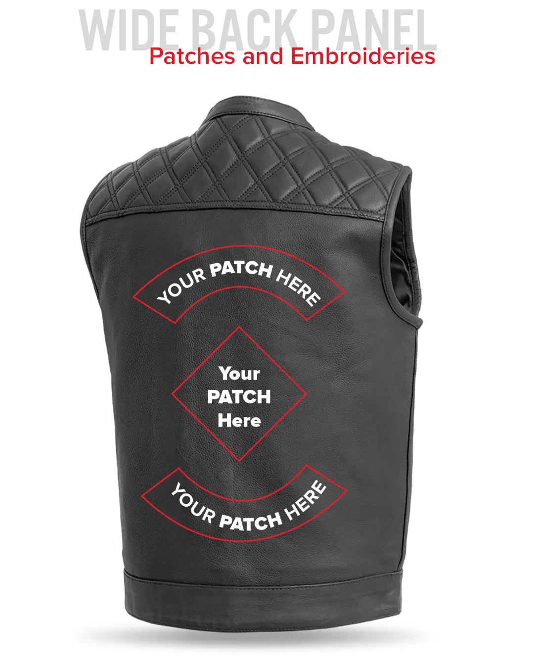 Downside Men's Motorcycle Leather Vest - Image 70