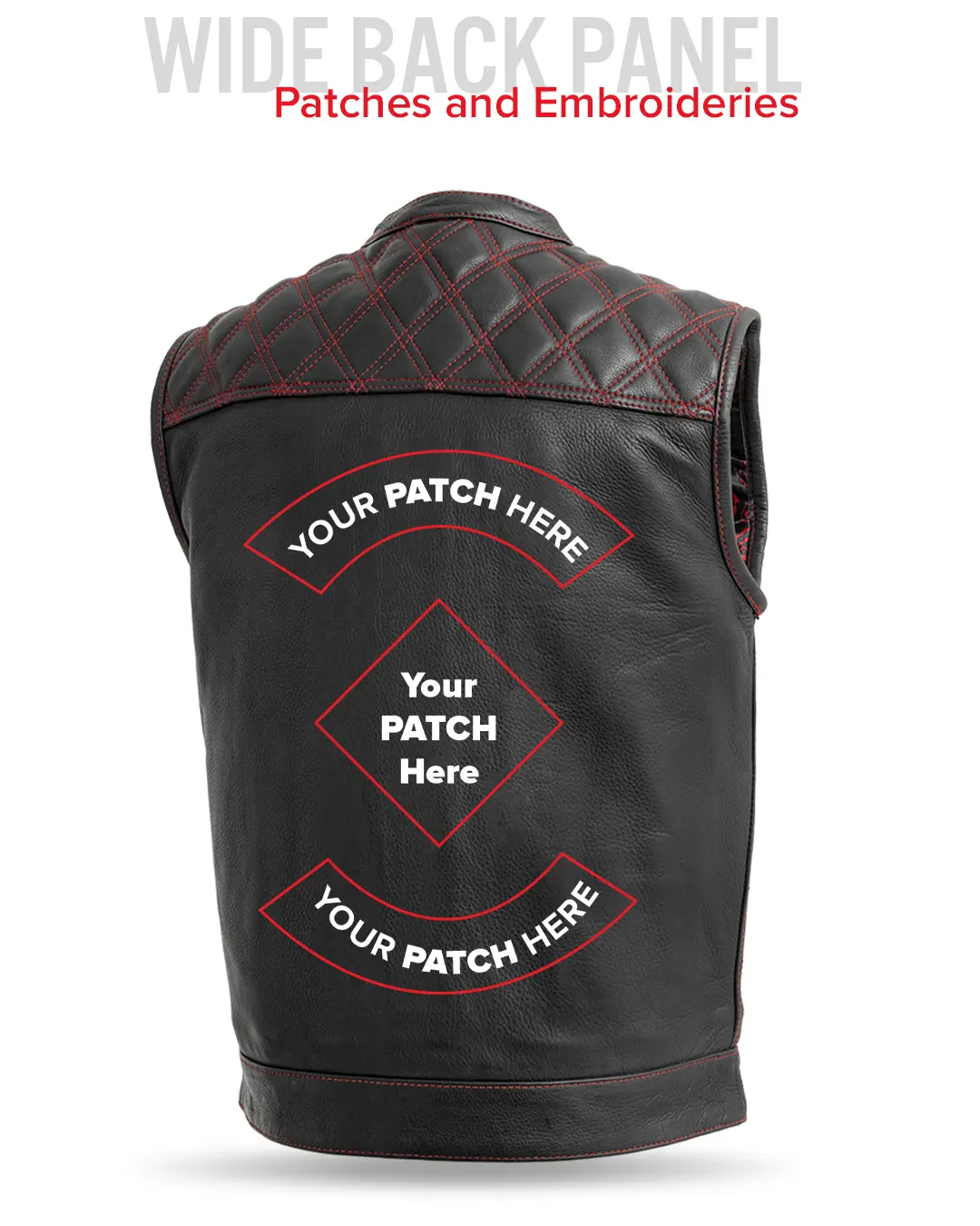 Downside Men's Motorcycle Leather Vest - Image 78
