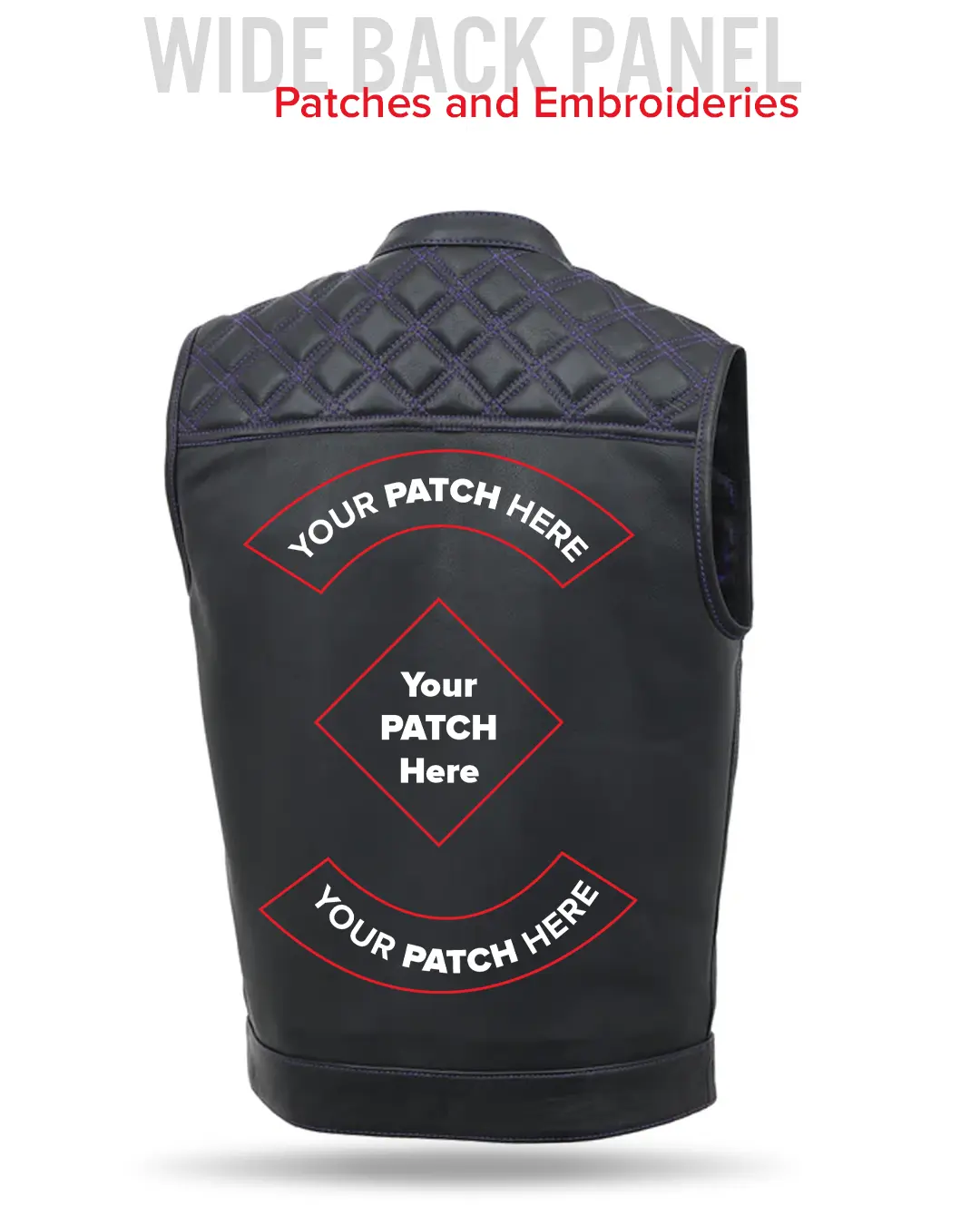 Downside Men's Motorcycle Leather Vest - Image 79