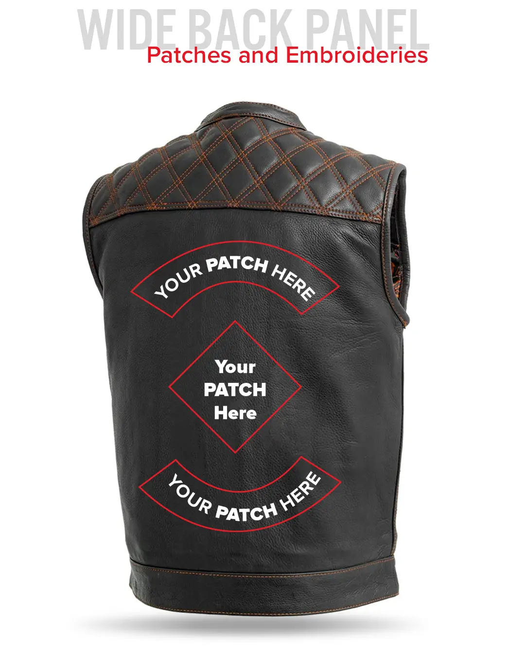Downside Men's Motorcycle Leather Vest - Image 80