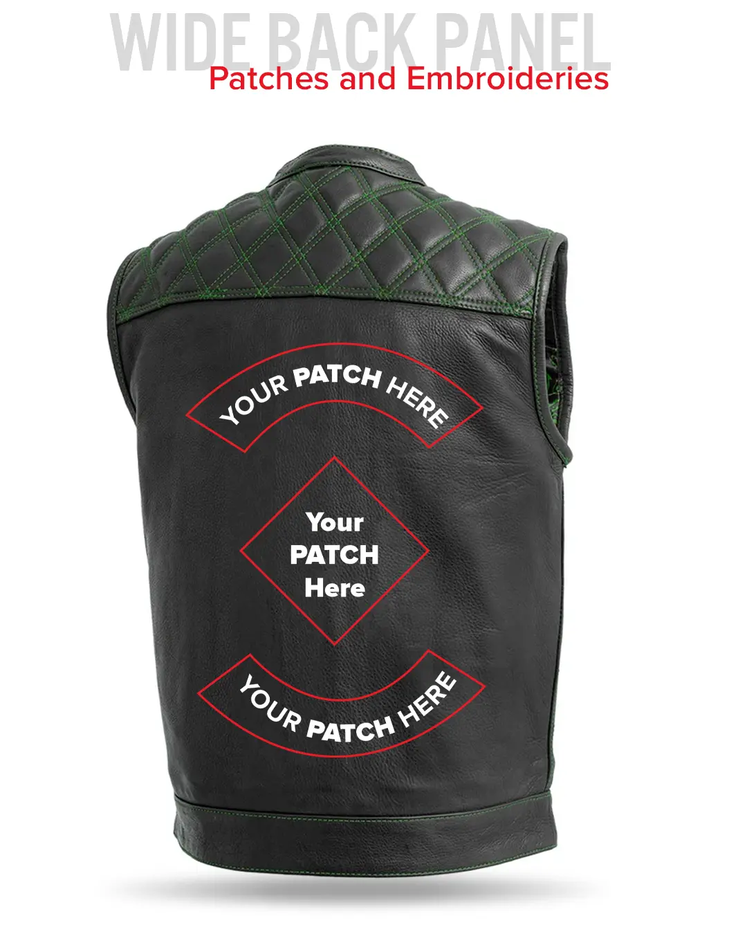 Downside Men's Motorcycle Leather Vest - Image 81