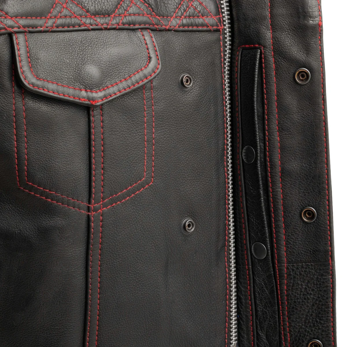 Upside Men's Club Style Leather Vest - Image 12