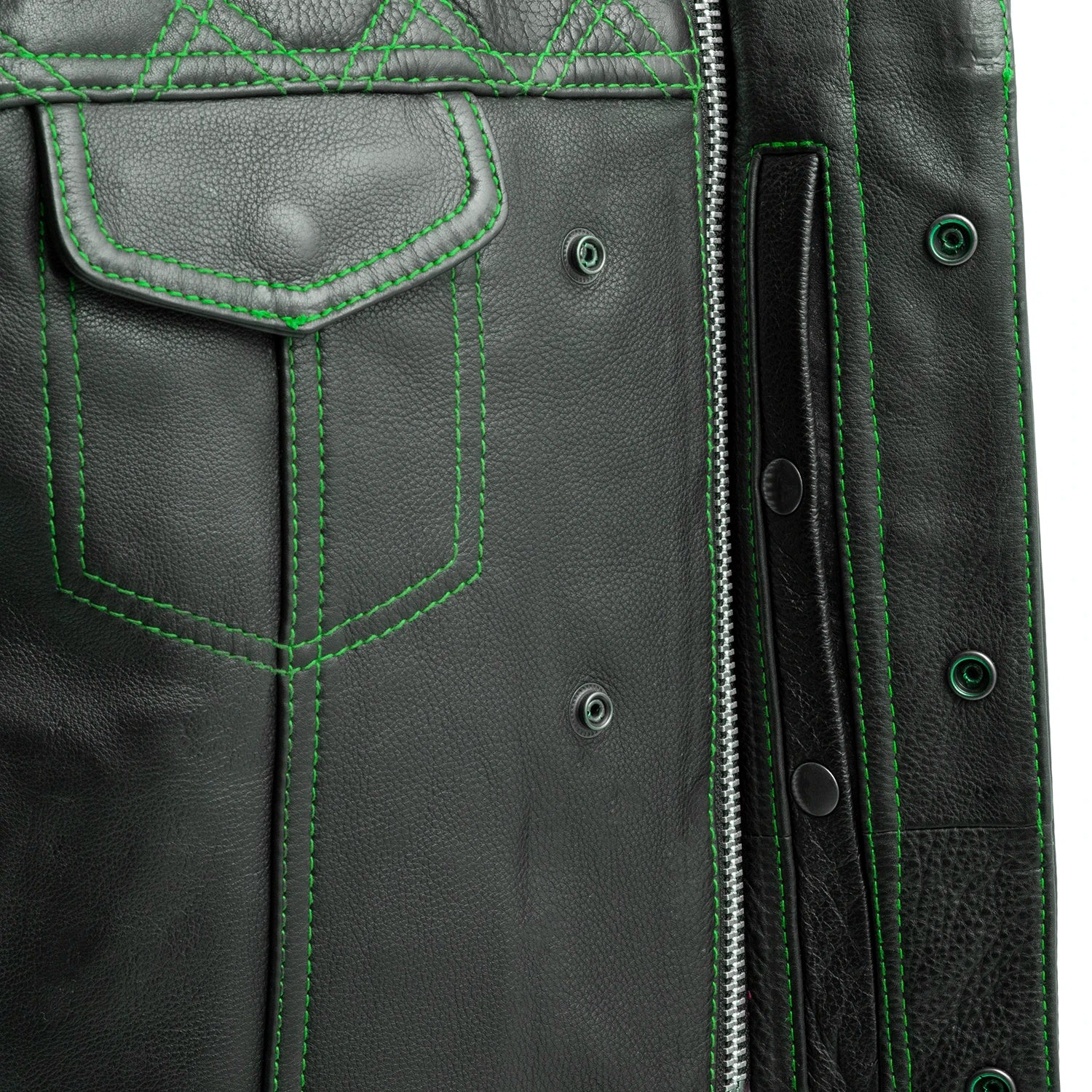 Upside Men's Club Style Leather Vest - Image 22