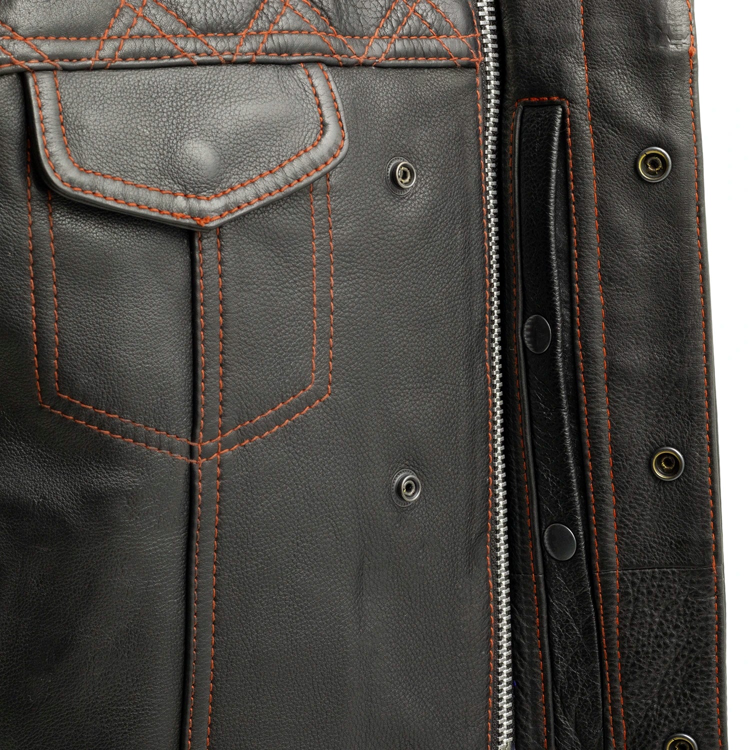 Upside Men's Club Style Leather Vest - Image 28