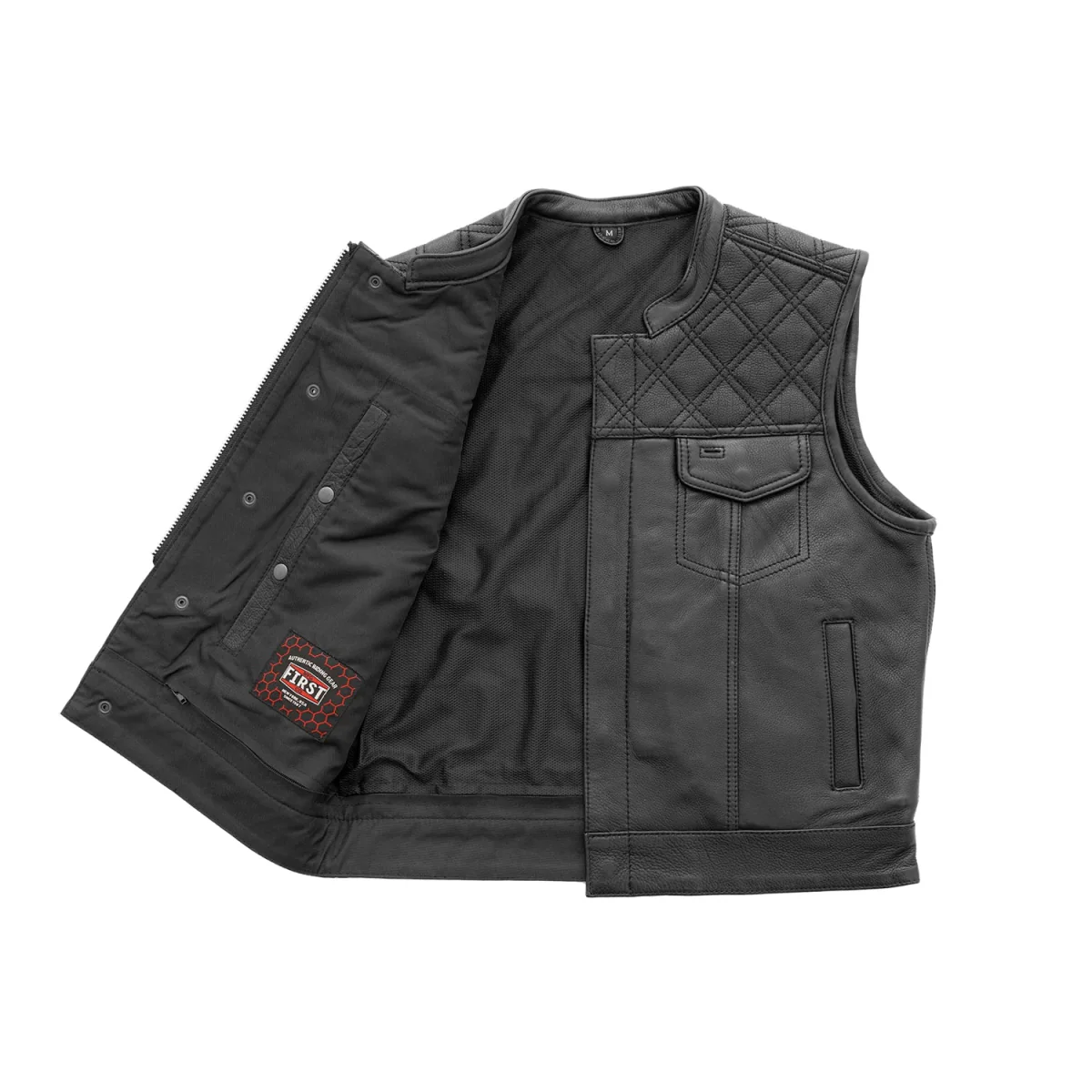 Upside Men's Club Style Leather Vest - Image 3