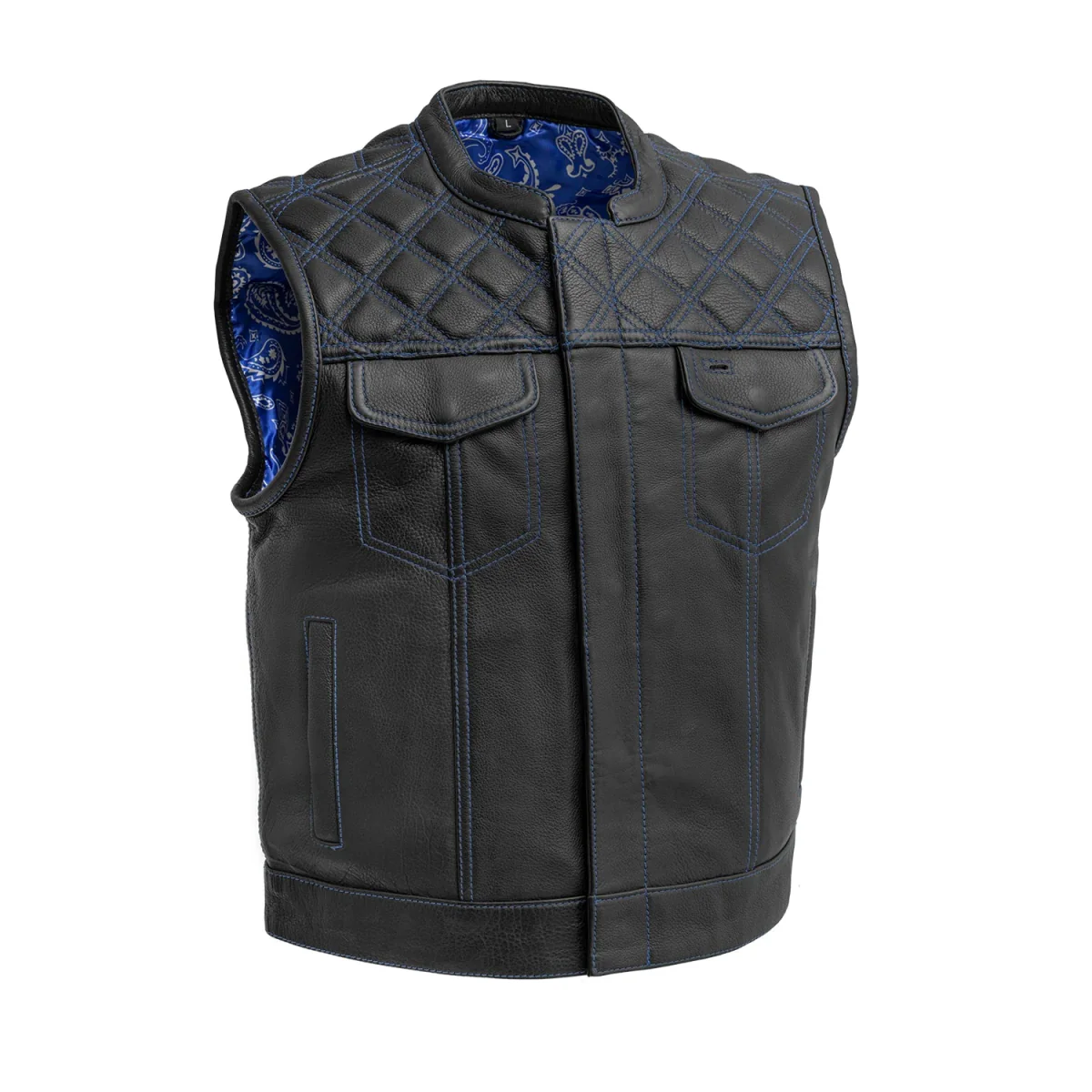 Upside Men's Club Style Leather Vest - Image 6