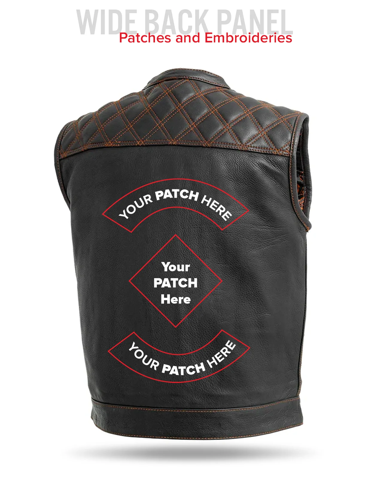 Upside Men's Club Style Leather Vest - Image 62