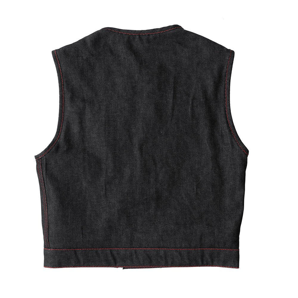 Ember Men's Motorcycle Denim Vest - Image 2