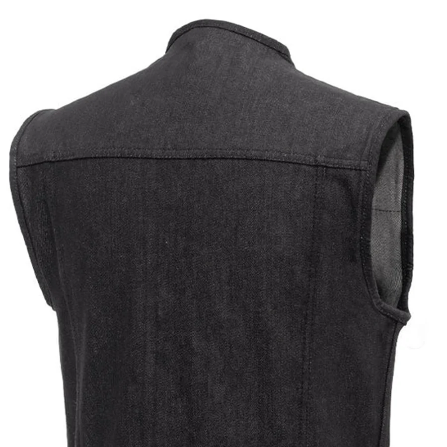 Murdock - Men's Motorcycle Denim Vest - Image 5