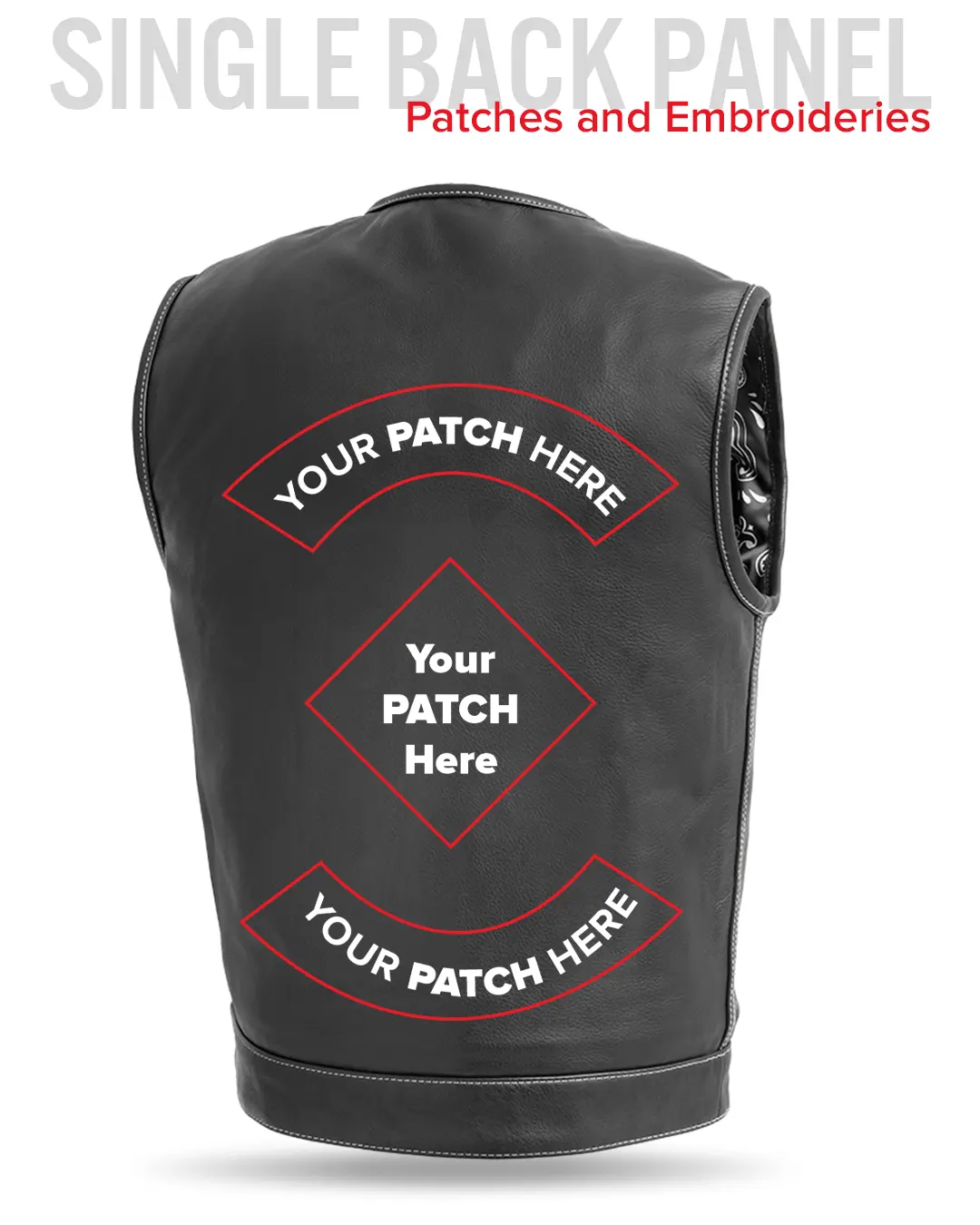 Bandit Men's Leather Motorcycle Vest - Image 11