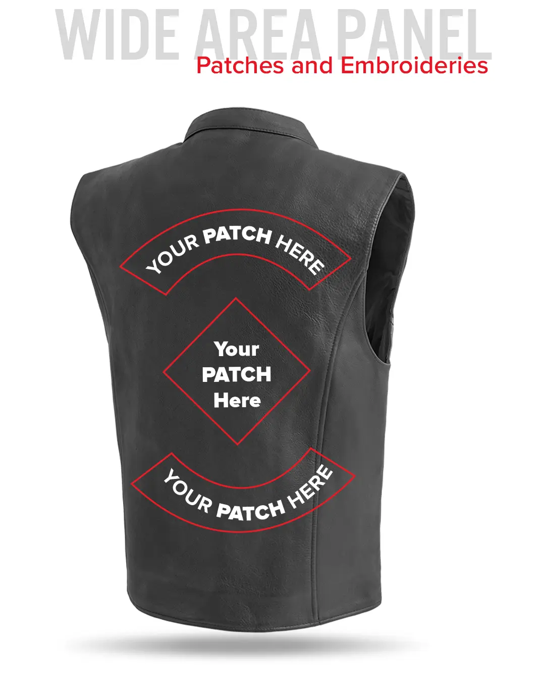 Club House Men's Leather Motorcycle Vest - Image 10