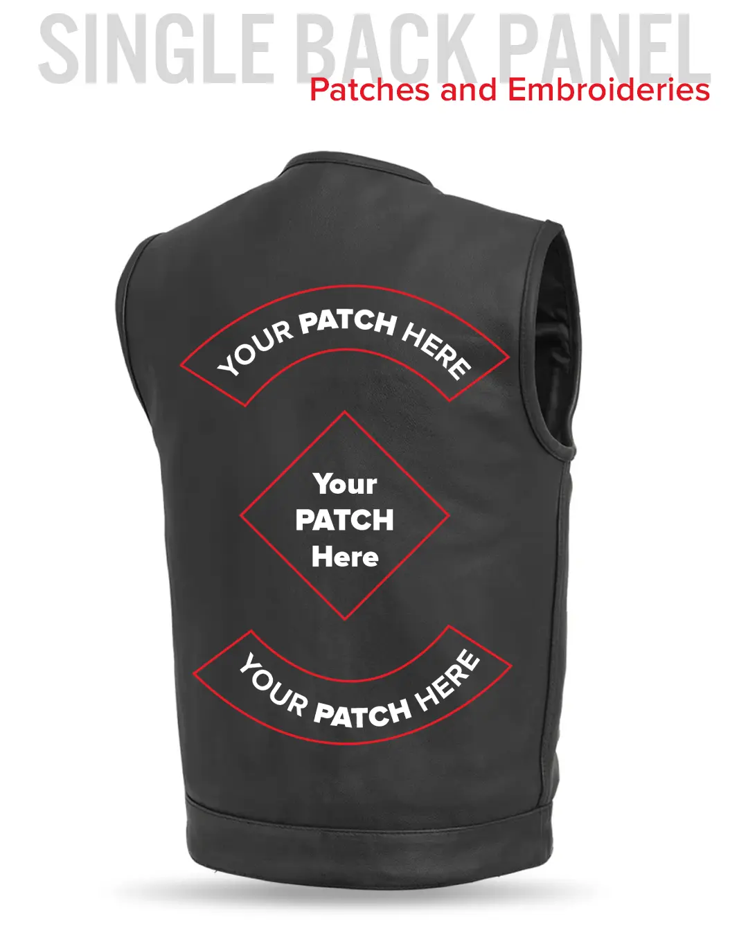 Highside Men's Motorcycle Leather Vest - Image 7