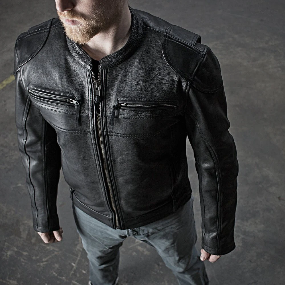 Nemesis Men's Motorcycle Leather Jacket - Image 6