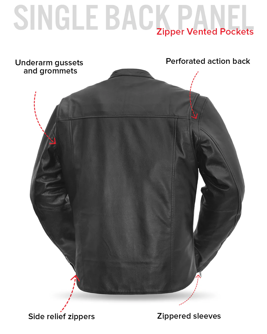 Rocky Men's Motorcycle Leather Jacket - Image 10