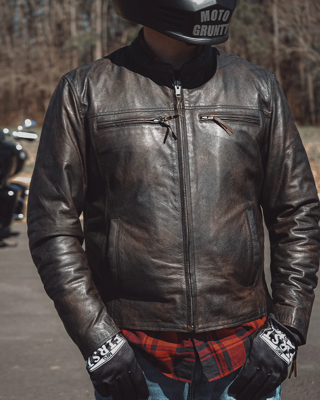 Rocky Men's Motorcycle Leather Jacket - Image 14