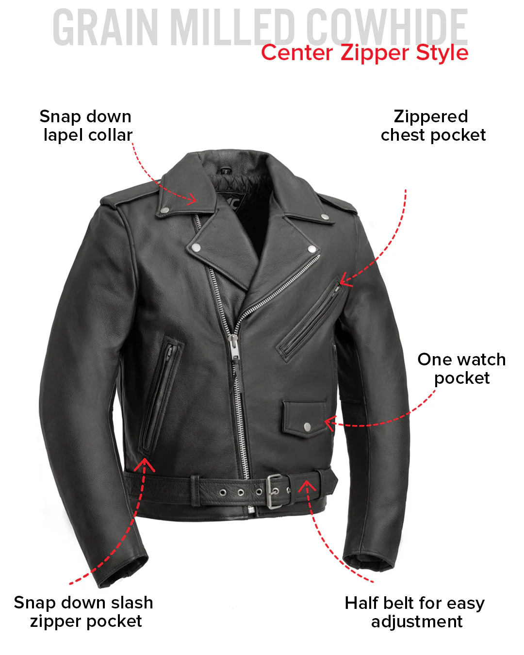 Superstar Men's Motorcycle Leather Jacket - Image 3