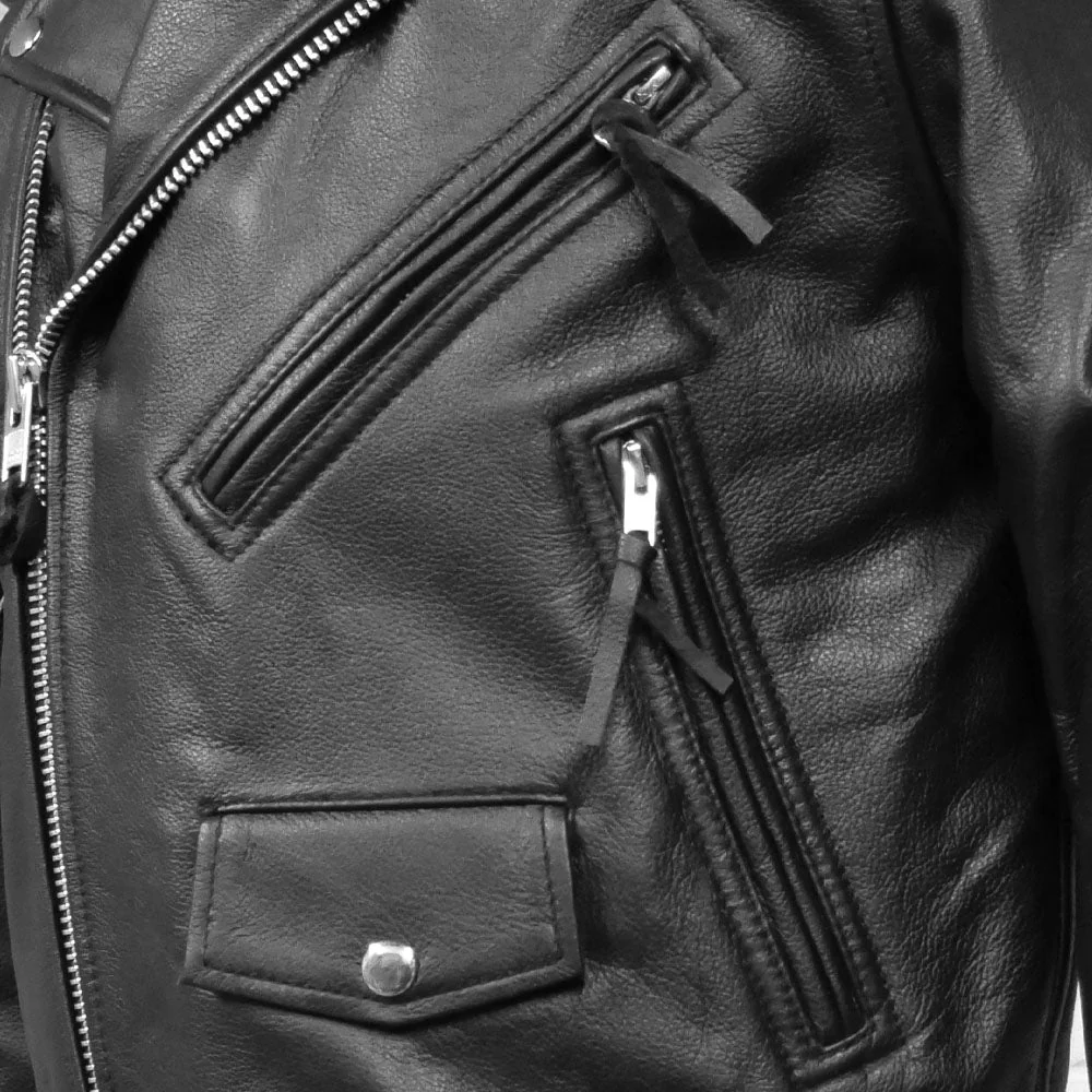 Superstar Men's Motorcycle Leather Jacket - Image 5
