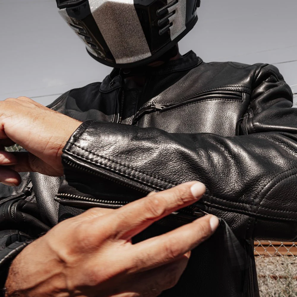 Top Performer Men's Motorcycle Leather Jacket - Image 8