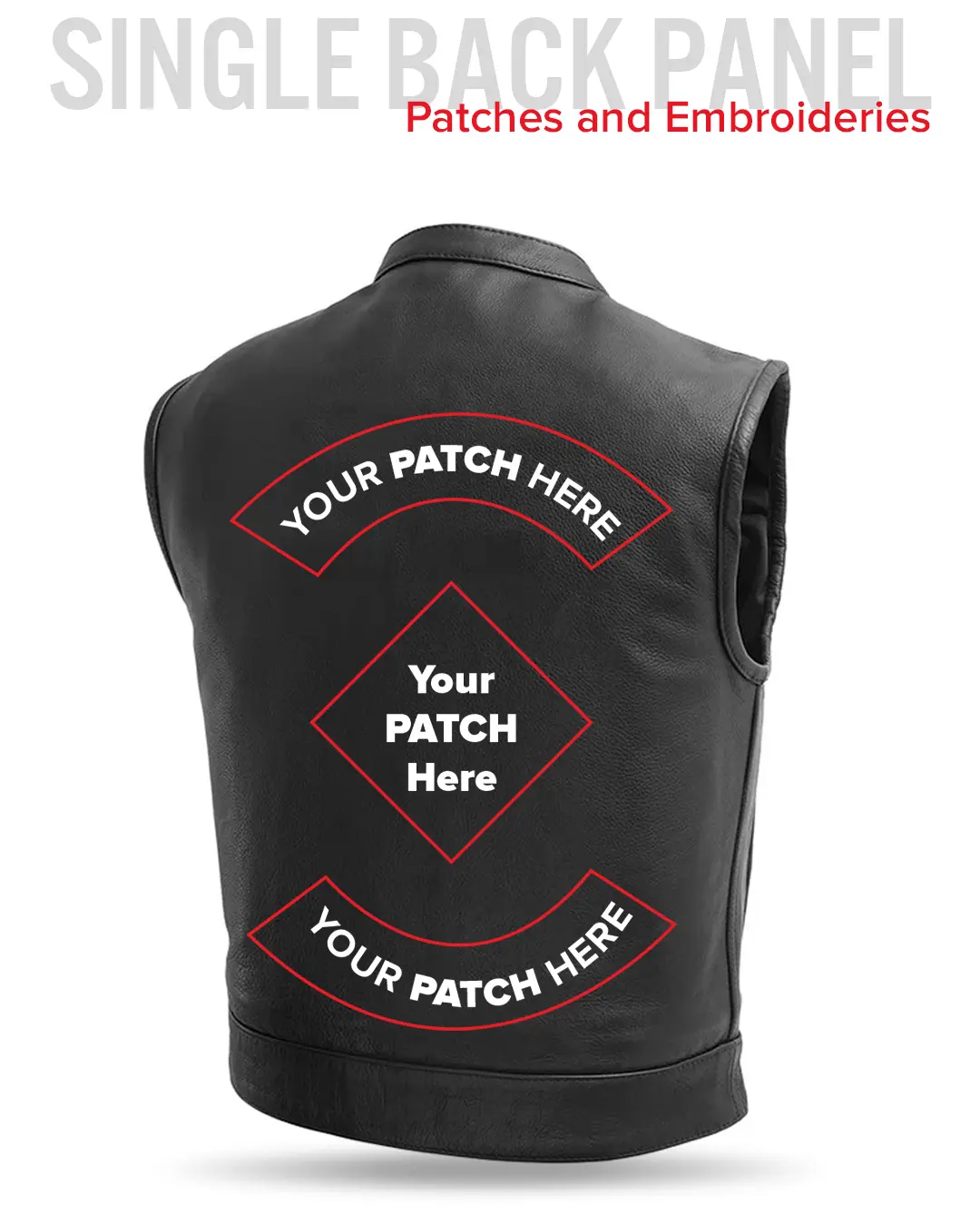 Lowrider Men's Motorcycle Leather Vest - Image 8