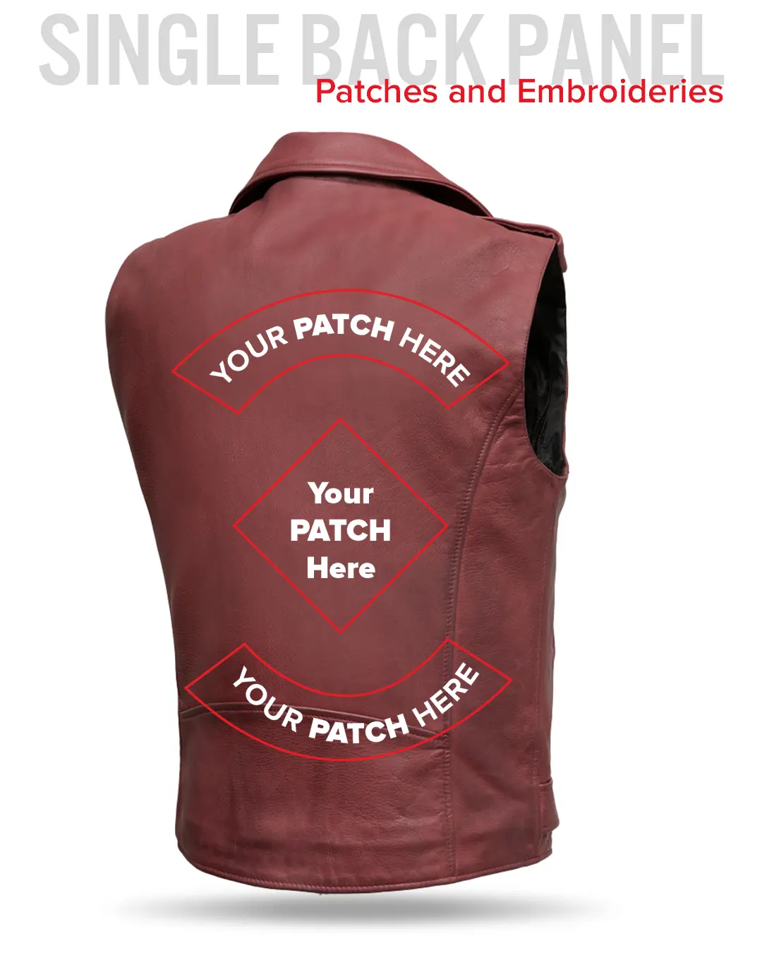Roller - Men's Motorcycle Leather Vest - Image 7
