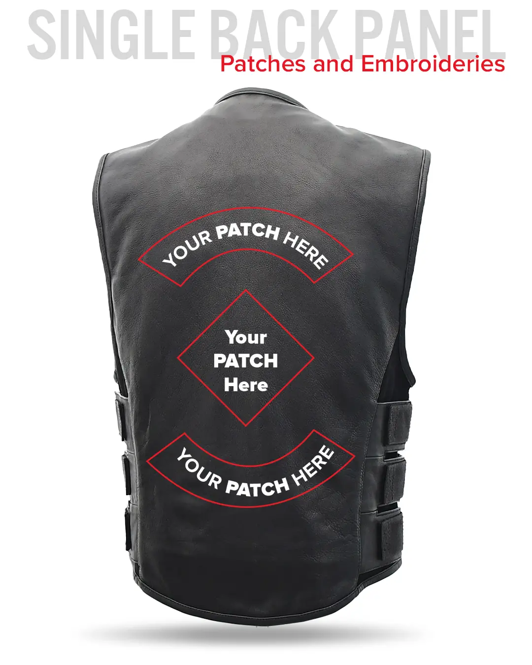 Commando Men's Leather Swat Style Motorcycle Vest - Image 7