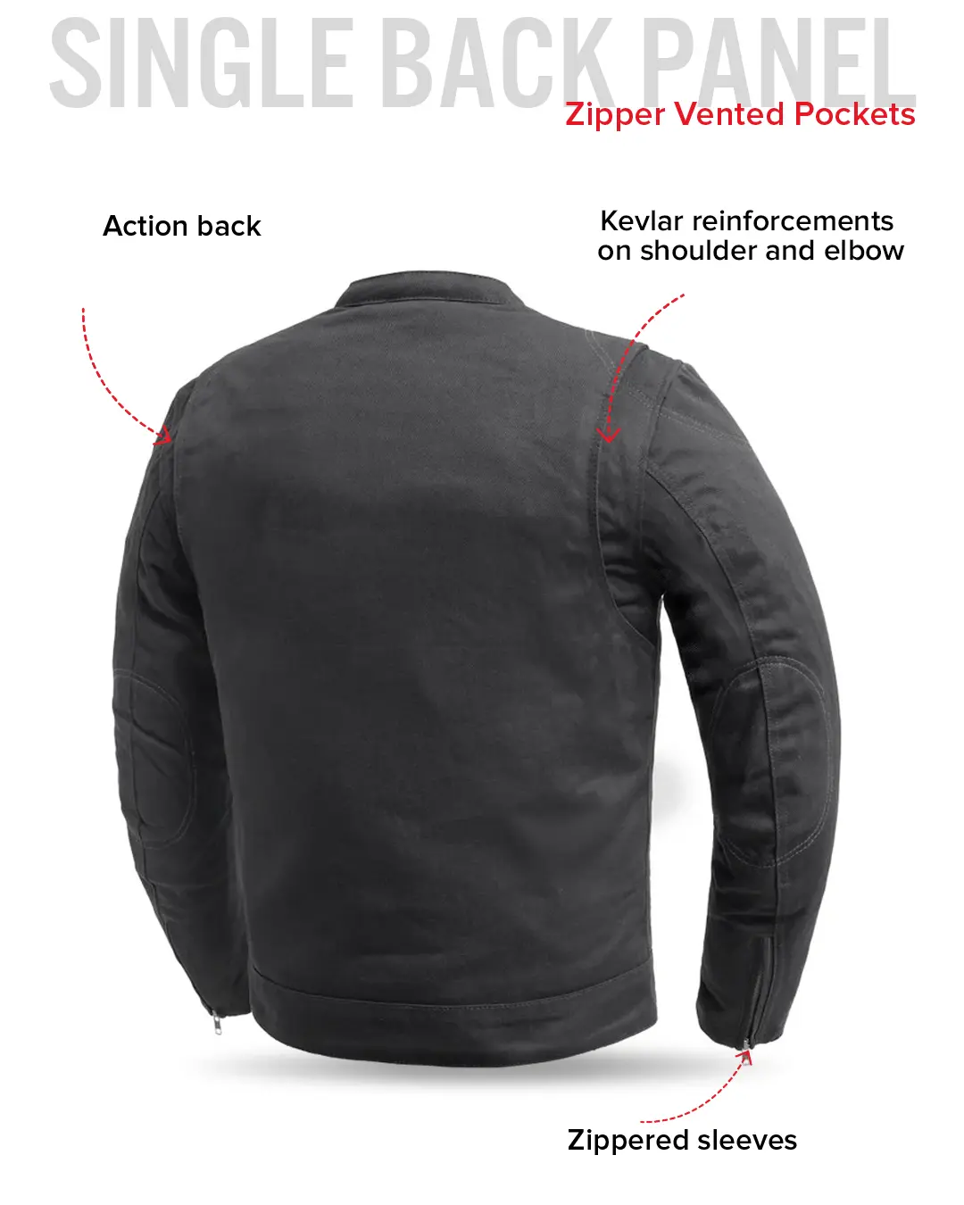 Desperado Men's Motorcycle Twill Jacket - Image 7