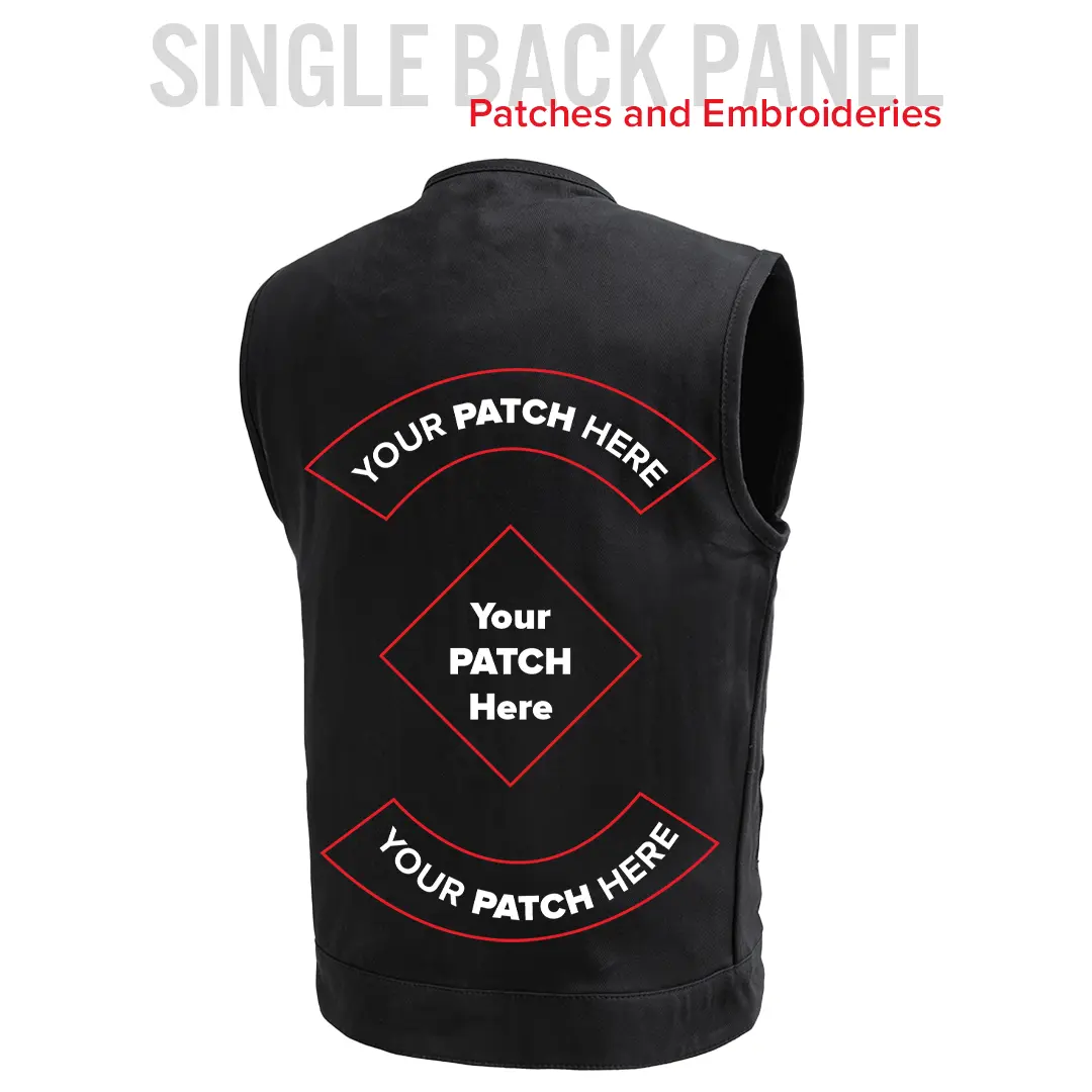No Limit - Men's Motorcycle Twill Vest - Image 6