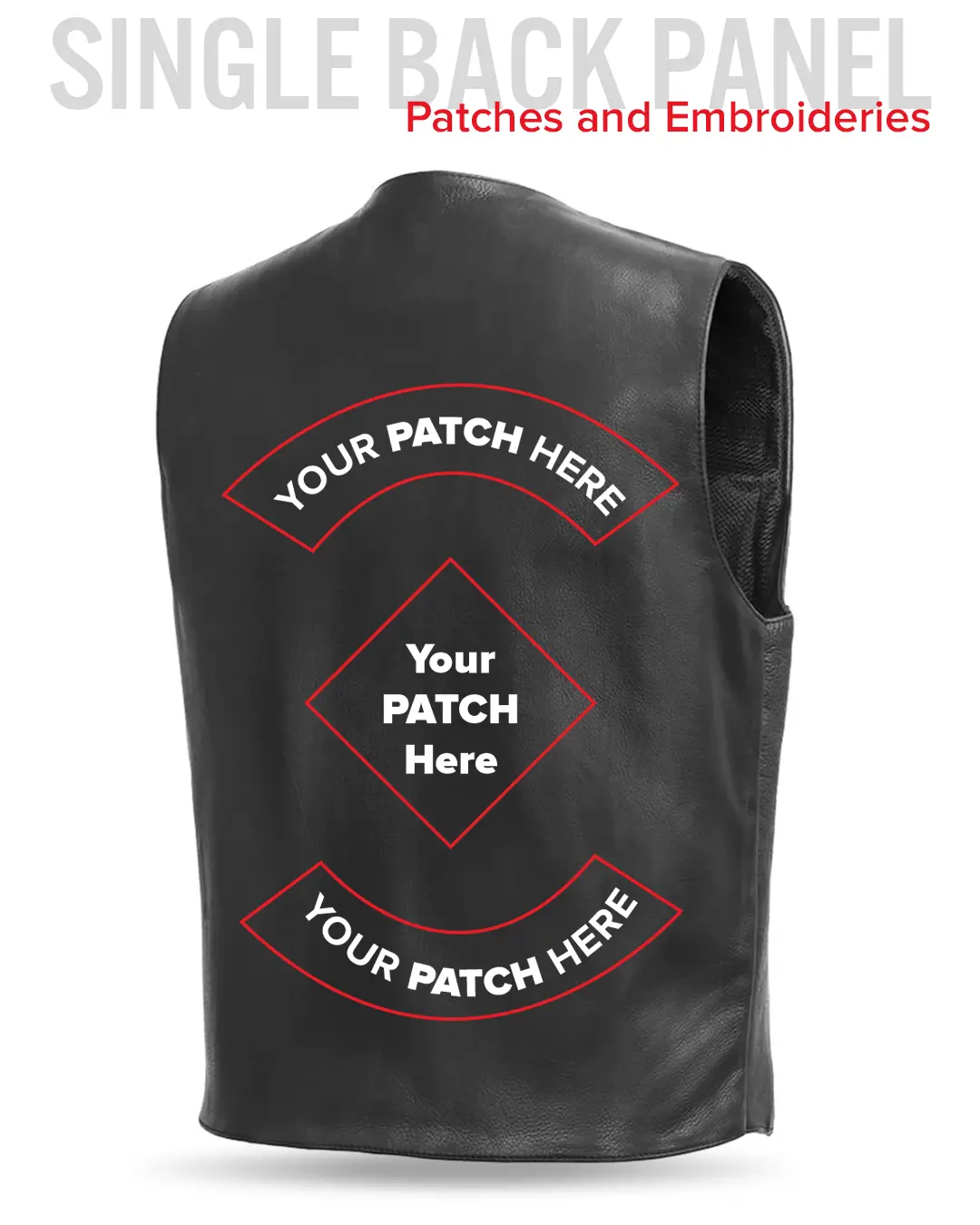 Tombstone Men's Motorcycle Western Style Leather Vest - Image 7