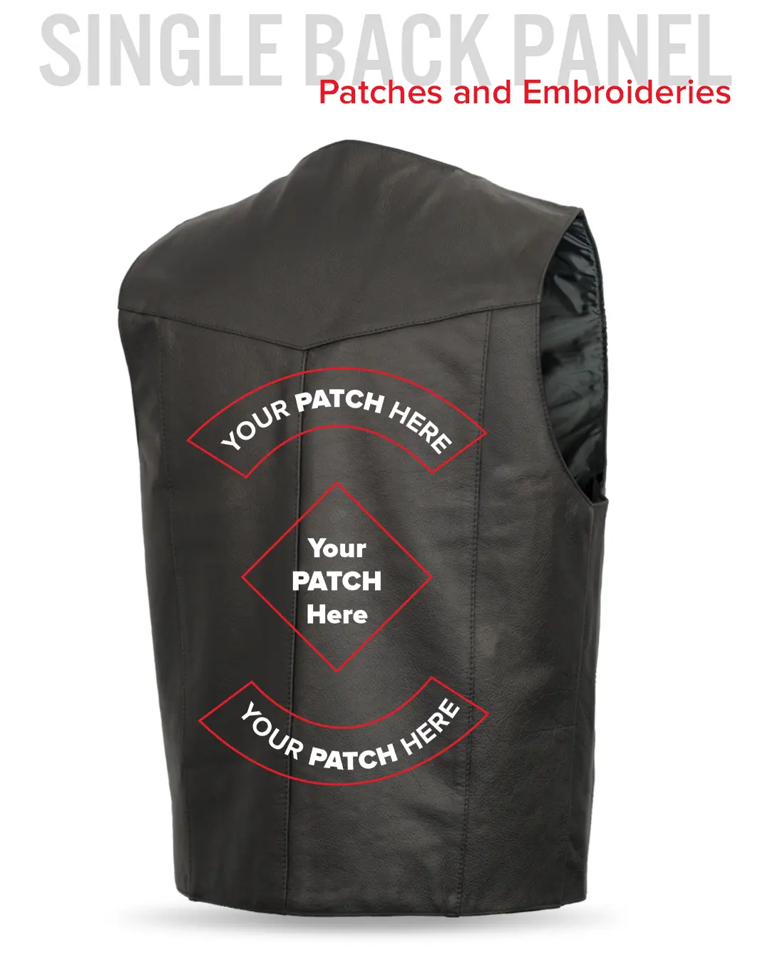 Top Shot Men's Motorcycle Western Style Leather Vest - Image 7