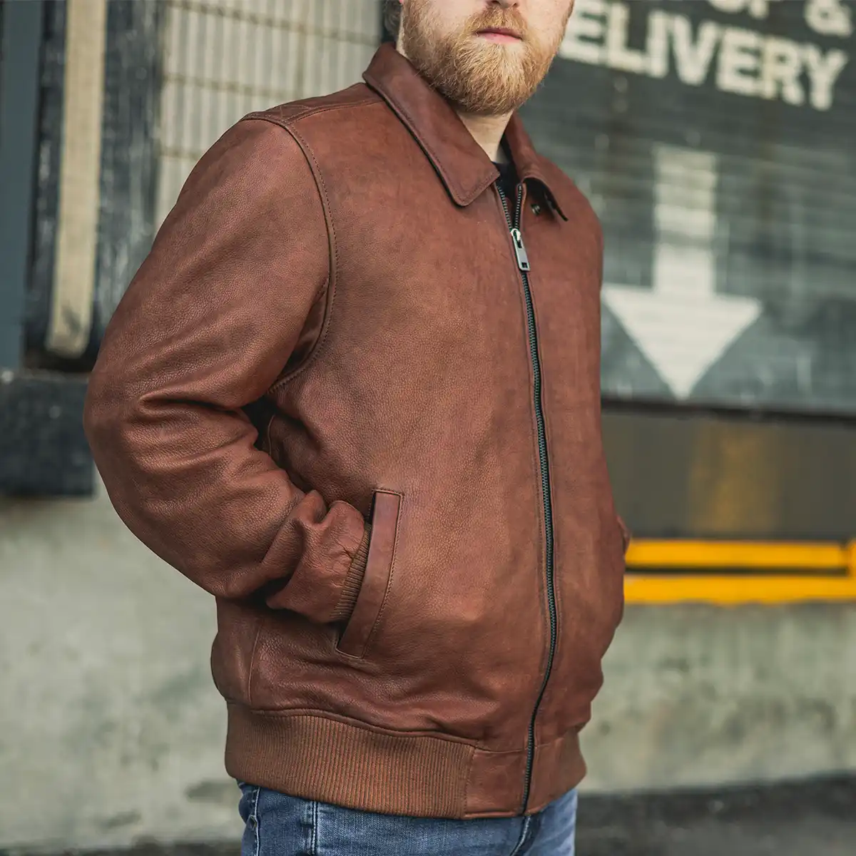 Moto Bomber - Men's Leather Jacket - Image 21