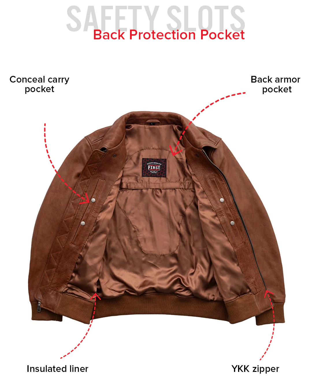 Moto Bomber - Men's Leather Jacket - Image 28