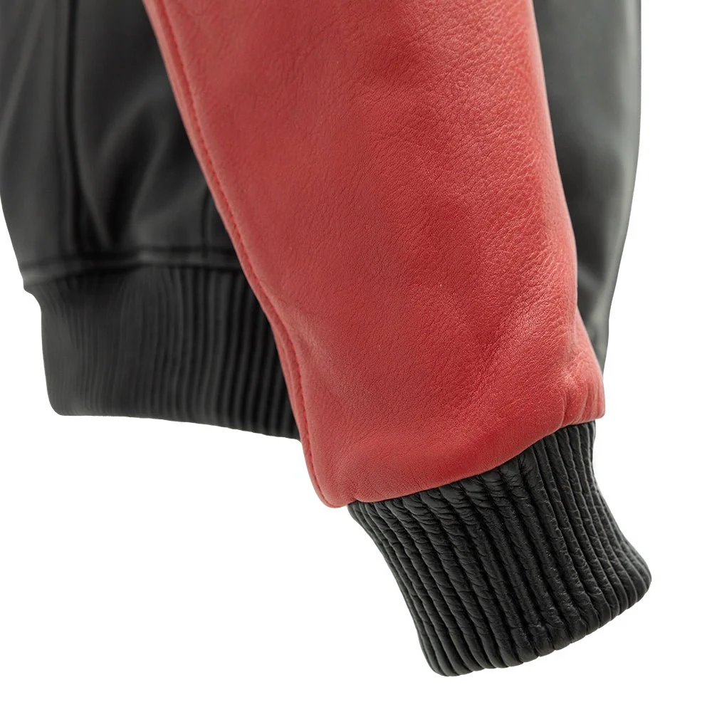 Moto Bomber Two Tone Men's Leather Jacket - Image 8