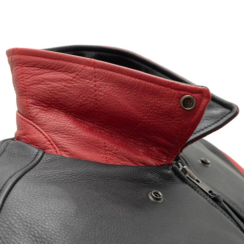 Moto Bomber Two Tone Men's Leather Jacket - Image 9