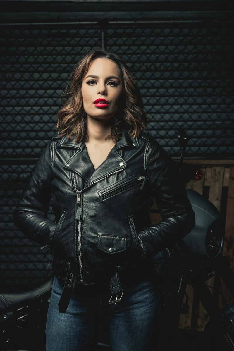 Popstar Women's  Motorcycle Leather Jacket - Image 6