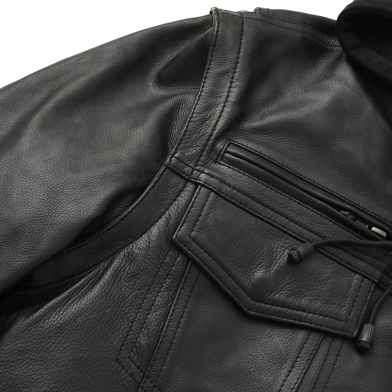 Nightstrike Men’s Motorcycle Leather Jacket - Image 8