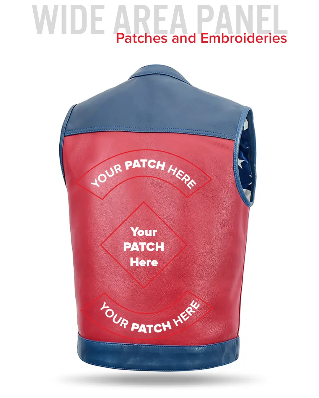 Patriot Rebel Men's Motorcycle Leather Vest - Image 14
