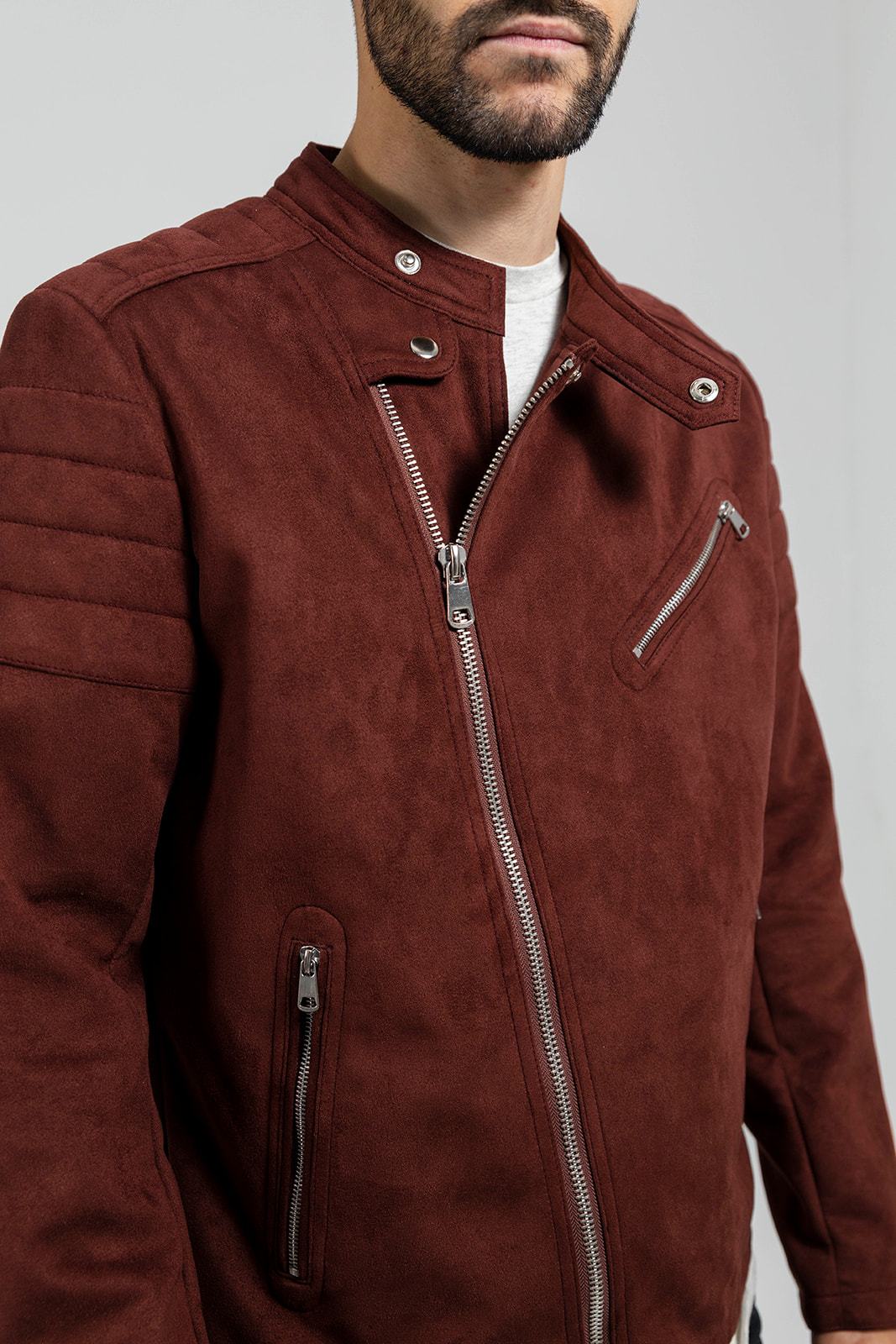 Payton Men's Vegan Faux Suede Jacket - Image 3